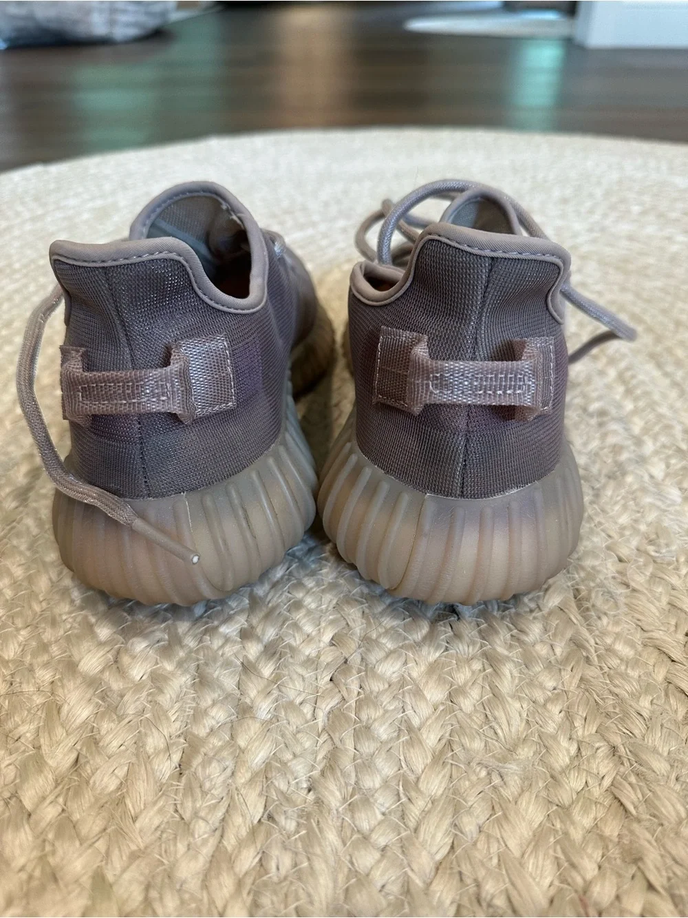 adidas Yeezy-style Men or women’s Sneakers in Light Gray Purple Taupe